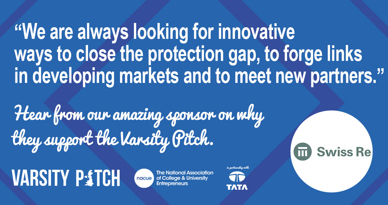 Hear from our amazing sponsor Swiss Re, supporting Varsity Pitch